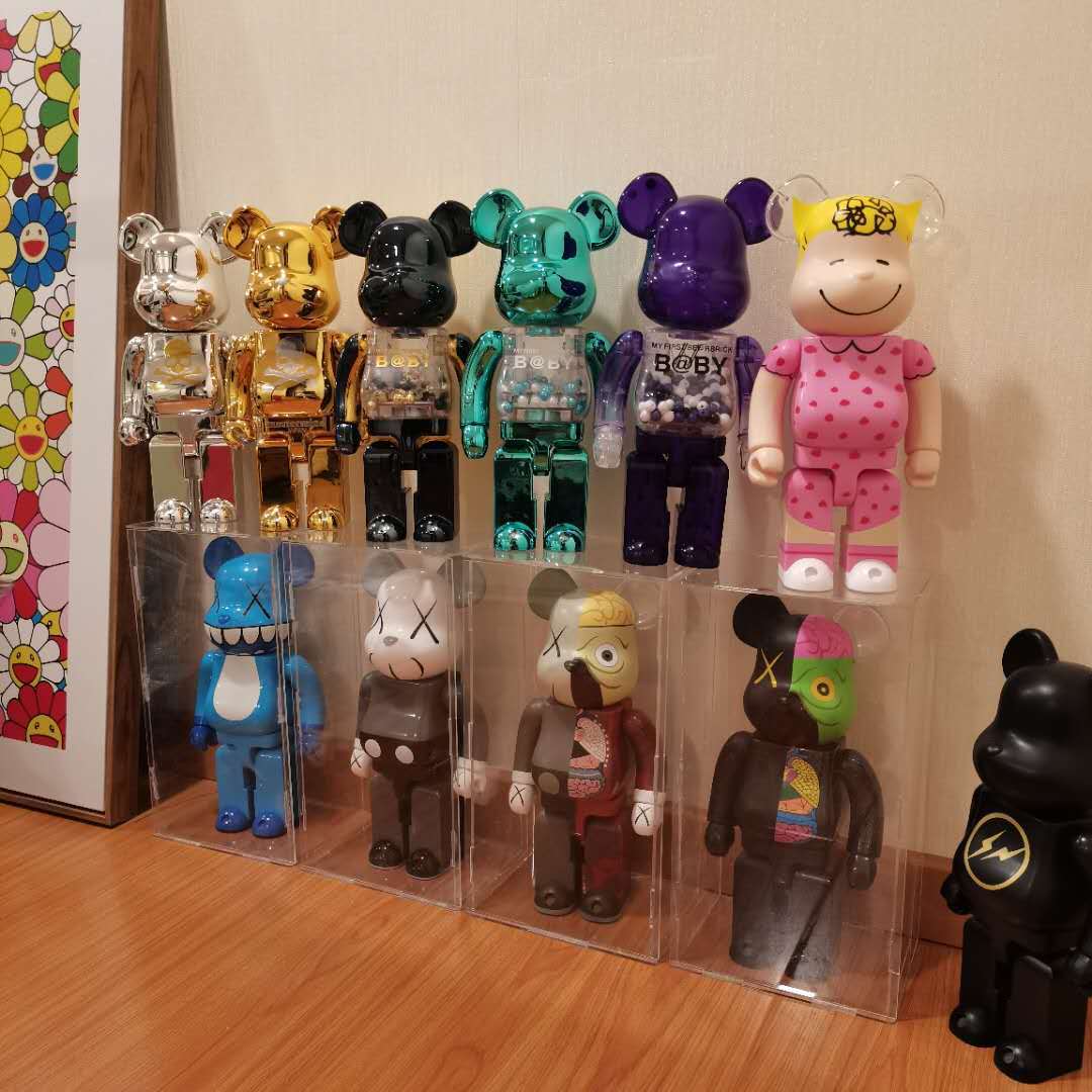 bearbrick400暴力熊积木熊电镀星空千秋关节蓝牙可响手办摆件盲盒