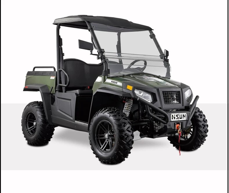 utv全地形车电动四轮摩托车方向盘沙滩车山地成 双人代步车卡丁车