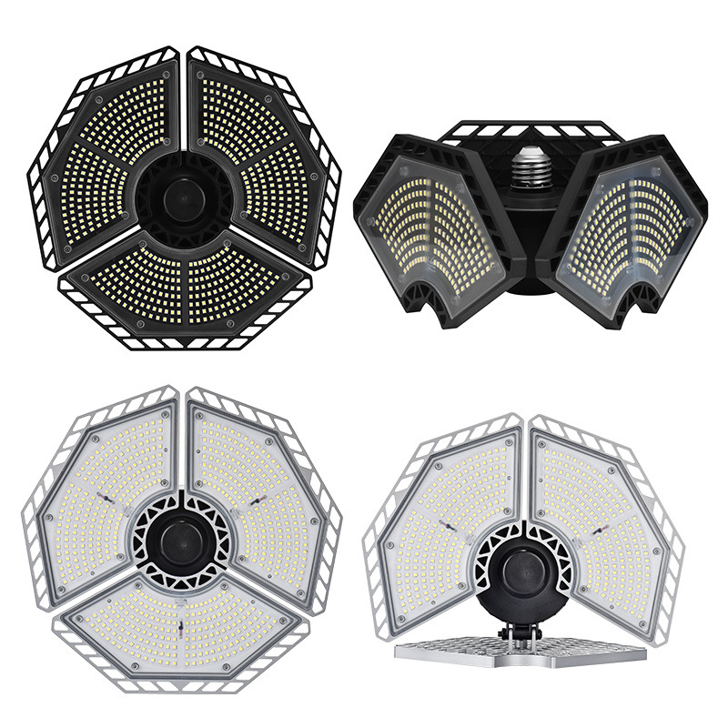 源头工厂私模led折叠车库灯 变形灯 工矿灯120w新款三叶灯 飞碟灯