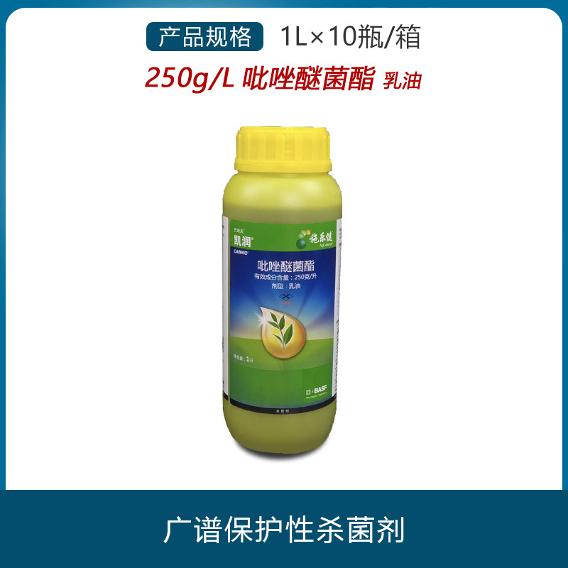 凯润 吡唑醚菌酯炭疽病叶斑病白粉霜霉病农药广谱杀菌剂 1l*10瓶