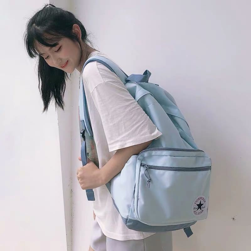 2020 New Converse Same Style Fashion Brand Backpack Men's and Women's Schoolbags Korean College Sports Fashion Large Capacity