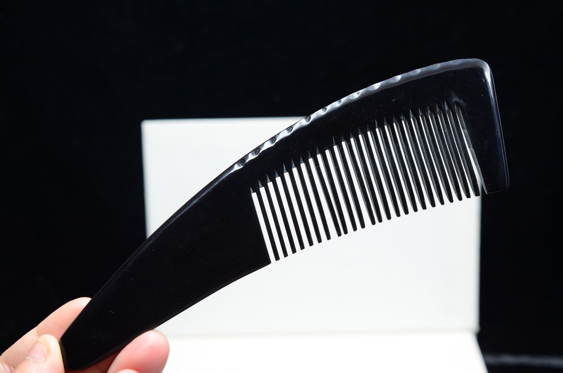 20-22cm大号黑水牛角梳 黑水牛角尖尾梳 黑水牛角尖尾梳