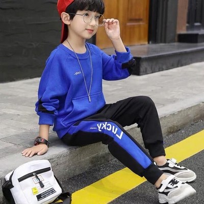 童装男童春季秋装套装两件套儿童长袖男小孩子童裤子卫衣