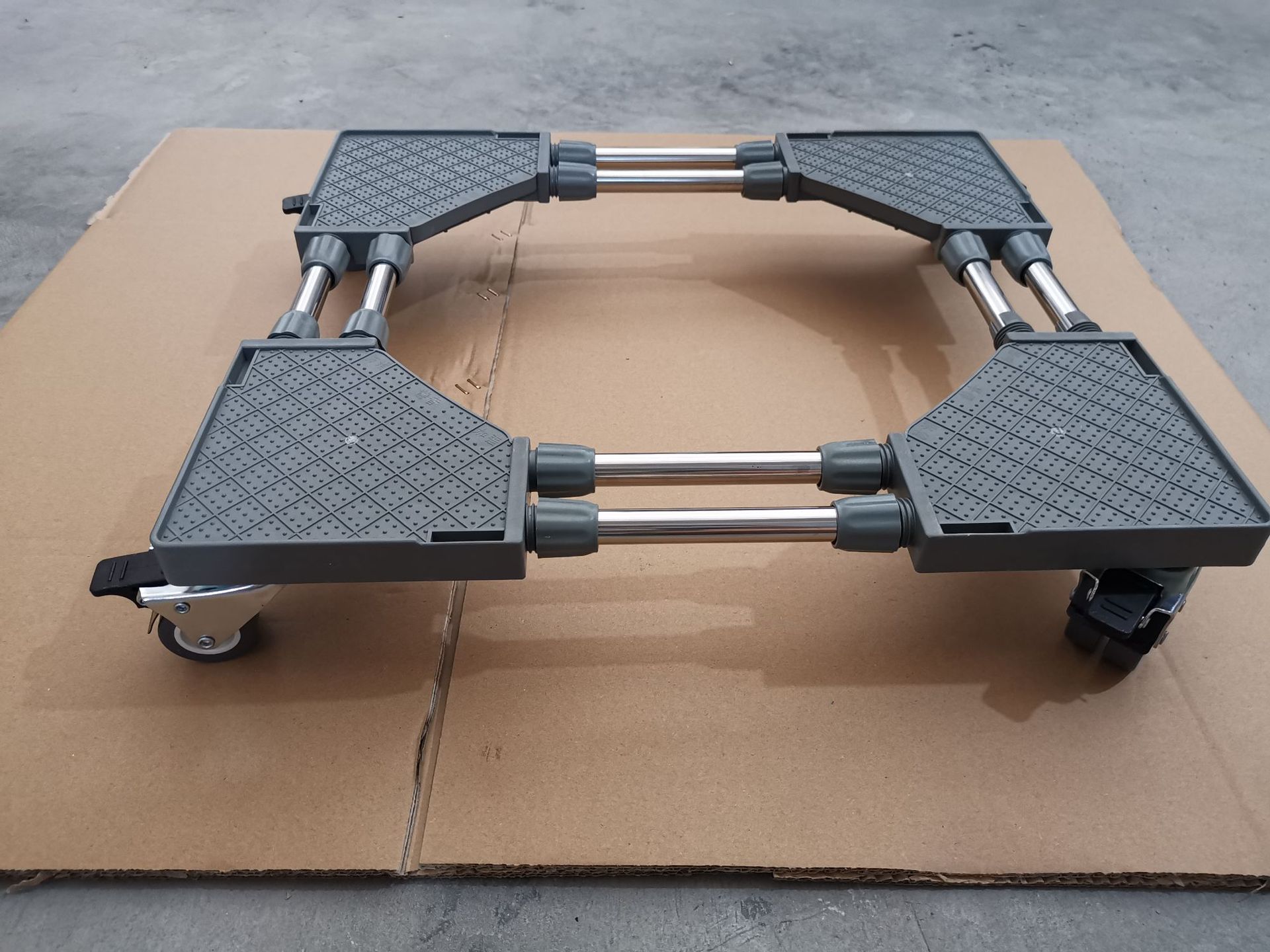 洗衣机移动置物架冰箱底座滚筒通用支架双管不锈钢冰柜托架定制架