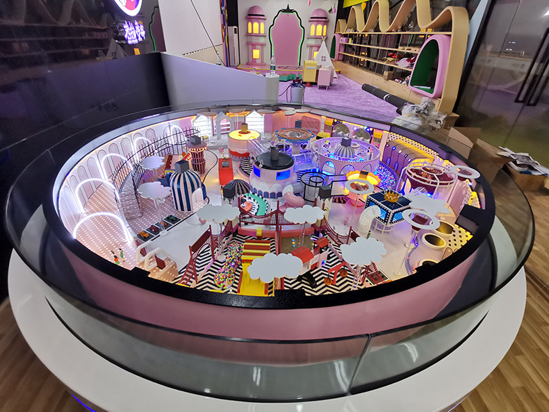 游乐场模型定制加工 带灯佛山大卡拉游乐圆区域展示模型沙盘销售