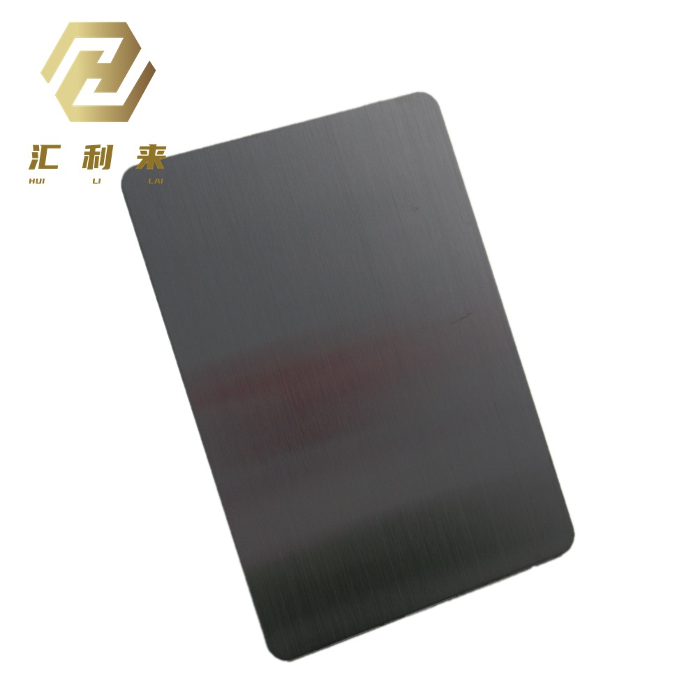 灰钢拉丝不锈钢 304灰色拉丝不锈钢板真空电镀拉丝黑灰钢板加工