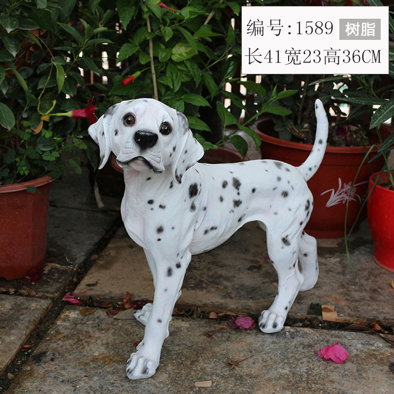 Simulation Spotty Dog Decoration Pet Dog Damazaki Dog Model Home Courtyard Garden Floor Watchdog Decoration Large