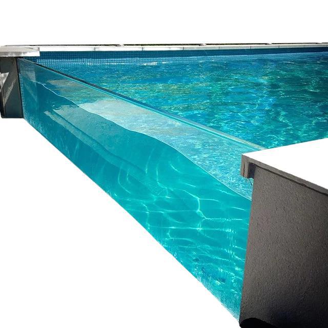 别墅户外透明游泳池 无边际游泳池 不泛黄亚克力厂家定制