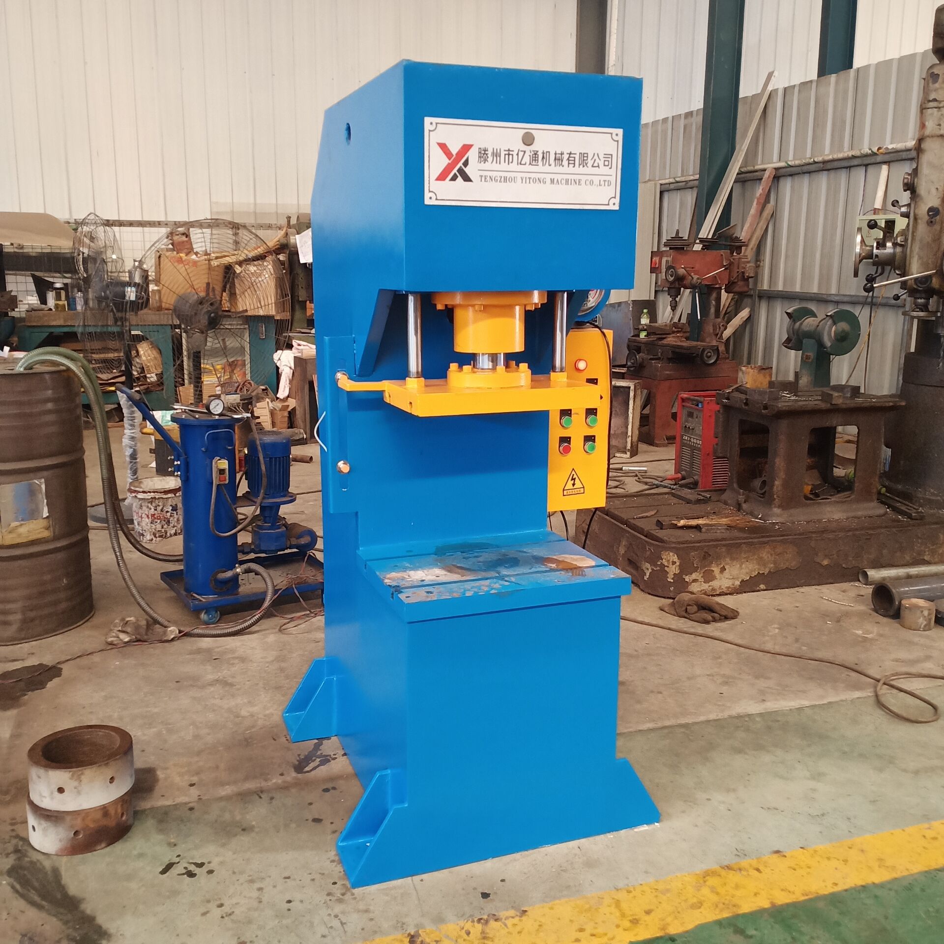 50吨单臂液压机 压装校直50t单柱油压机 带滑块导向液压机