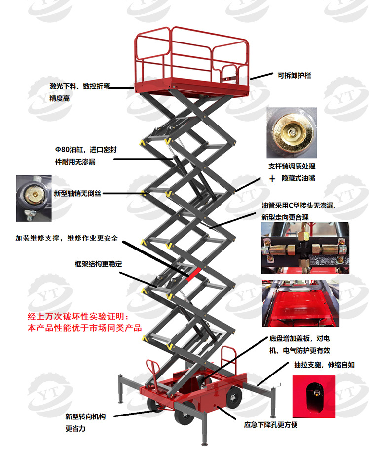 厂家定制电动剪叉式液压升降平台高空作业移动剪叉式升降机登高车