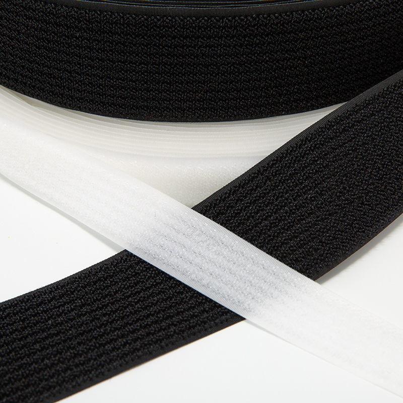 勾毛同体黑白魔术贴全尼龙粘扣带公母扣尼龙搭扣子母贴现货