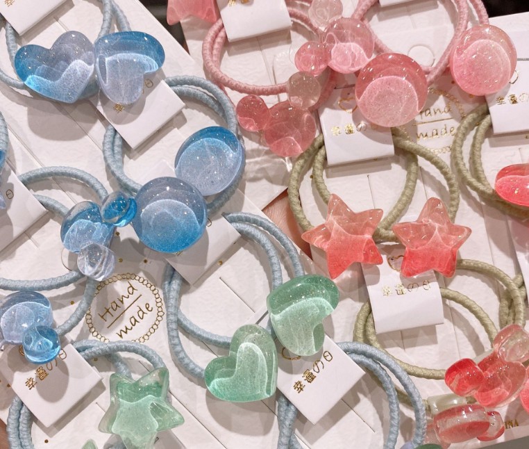 儿童皮筋不伤发彩色头绳可爱公主头饰发绳简约扎头发发圈套装批发