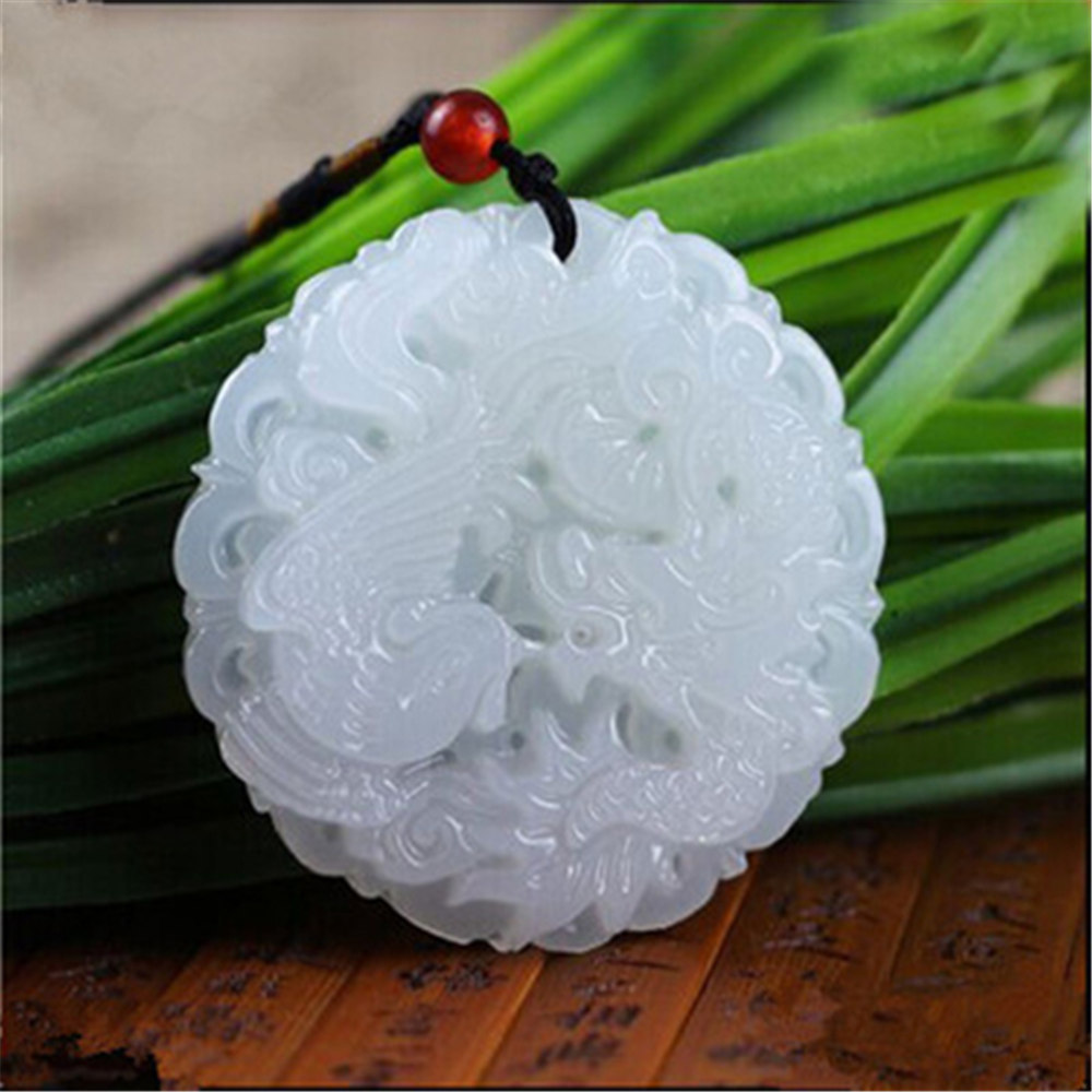 玉石吊坠批发阿富汗白玉龙凤玉佩玉挂件玉石龙凤对直销