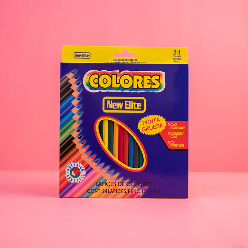 Primary School Student Oily Colored Pencil 24 Color Boxed Children Drawing Painting Pencil Colored Pencil Set