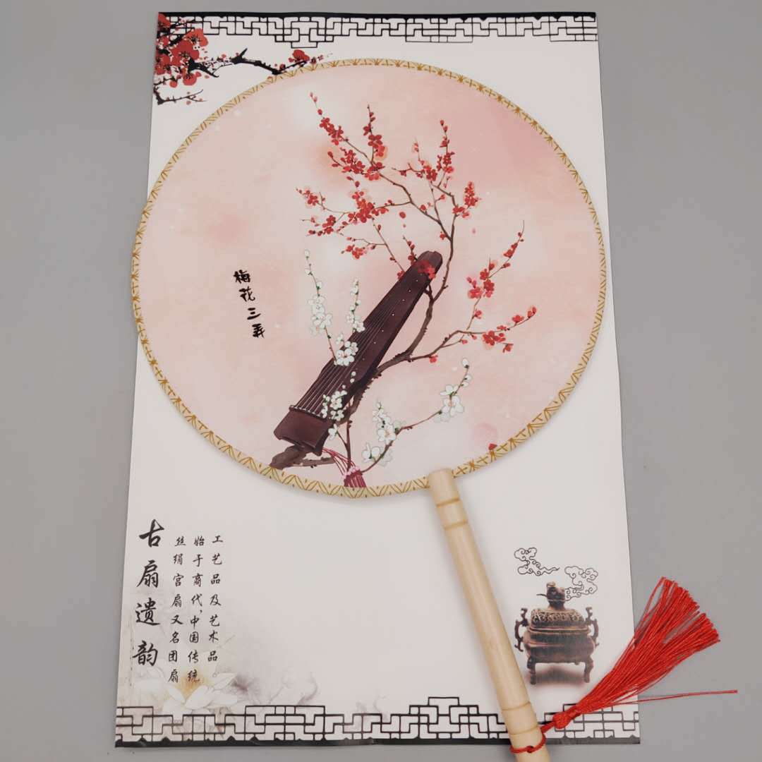 新款团扇宫圆形女式扇子古代古典宫廷舞蹈扇复古风汉服扇批发