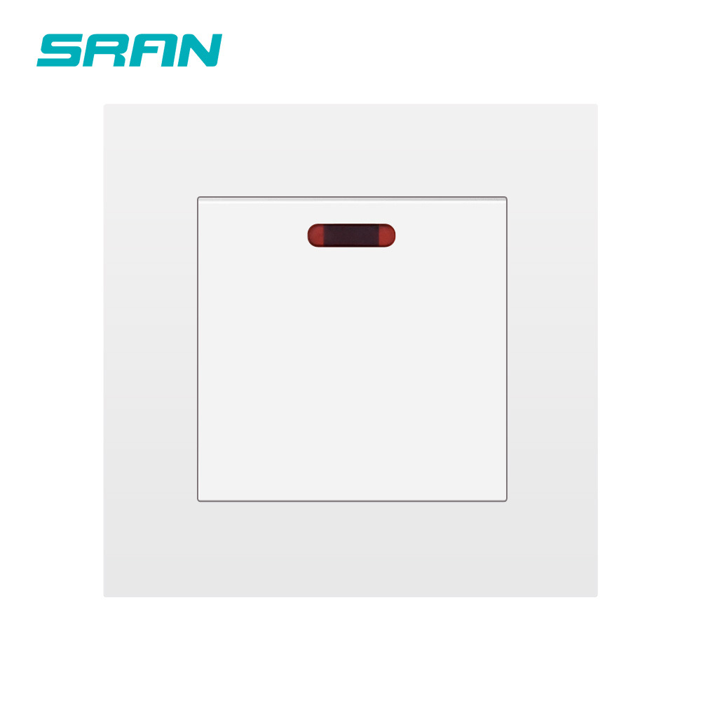 86型20a大功率曲架开关面板带指示灯双断电源电热水器大电流开关