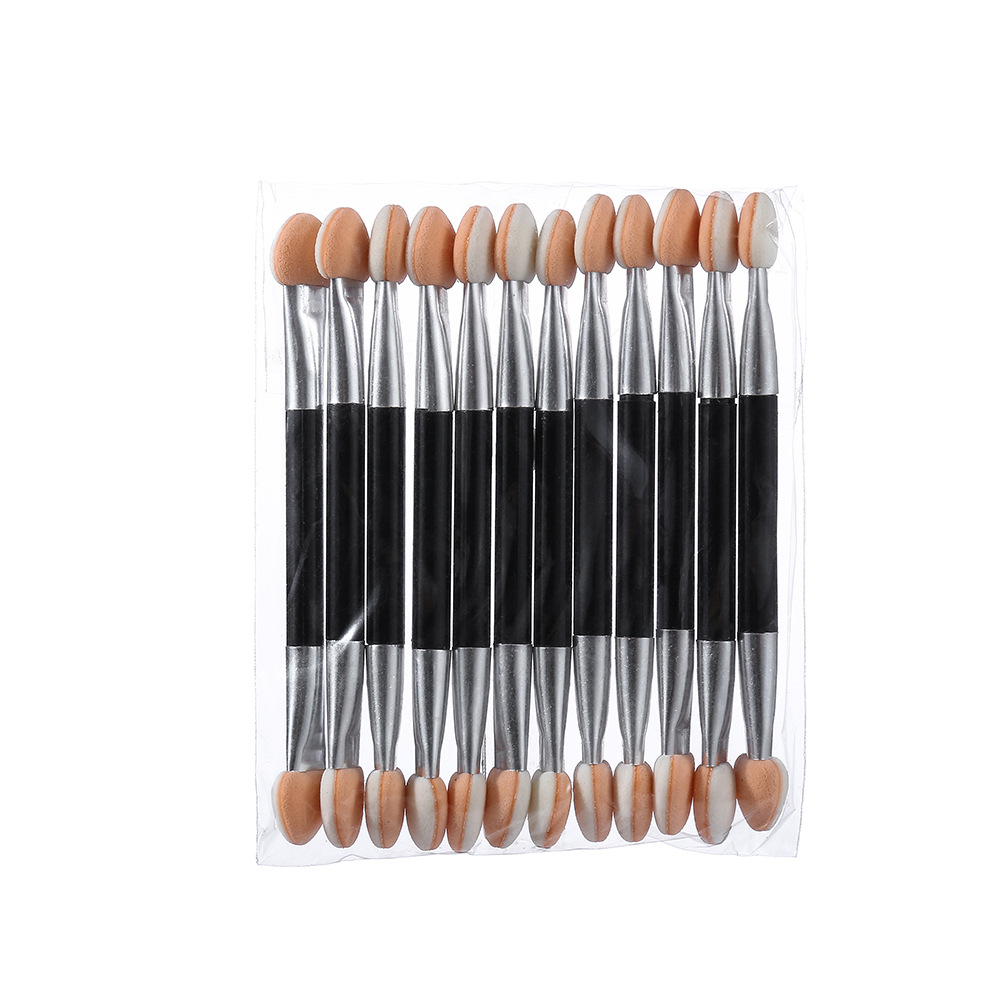 厂家直销两用双头海绵眼影棒 眼影盘配件刷 美容化妆刷工具