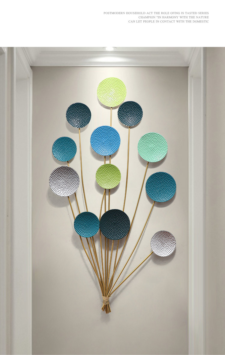 欧式玄关壁饰墙面装饰品铁艺壁饰蒲公英壁挂件创意墙饰墙壁挂饰