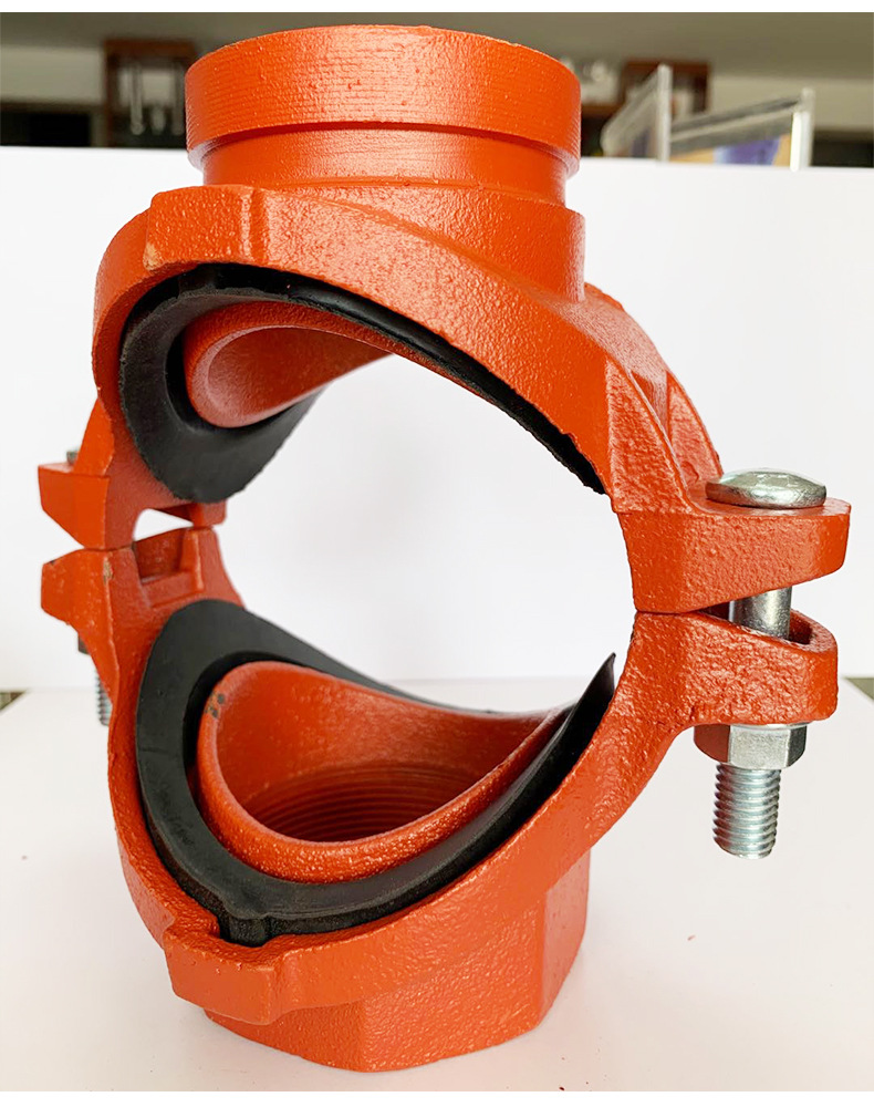 沟槽机械四通沟槽管件卡箍消防管道配件消防配件沟槽管厂家批发