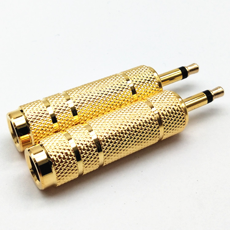 5母电脑音频接口6.5母头转3.5公头单声道