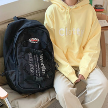 韩国外贸书包女韩版高中大学生简约大容量背包旅行包男ins双肩包