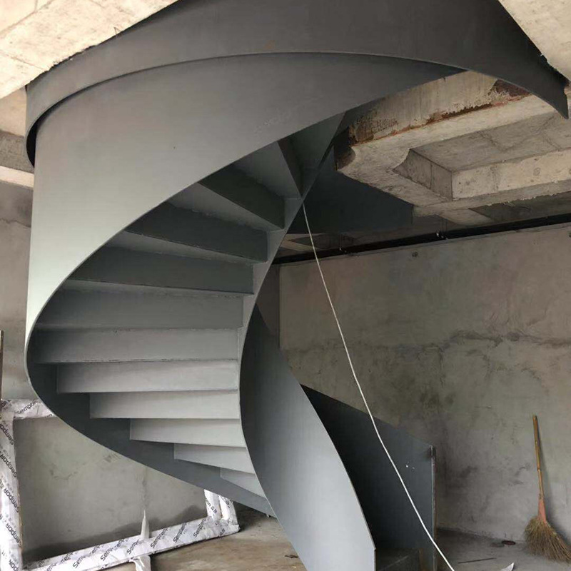 钢结构旋转楼梯中柱旋转楼梯圆弧楼梯别墅楼梯厂家加工定制