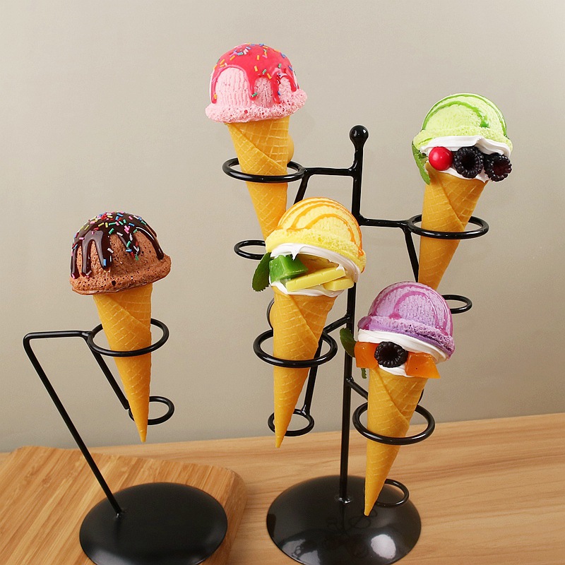 仿真冰淇淋模型假雪糕 冰激凌蛋筒食物摆件拍摄道具店铺橱窗装饰
