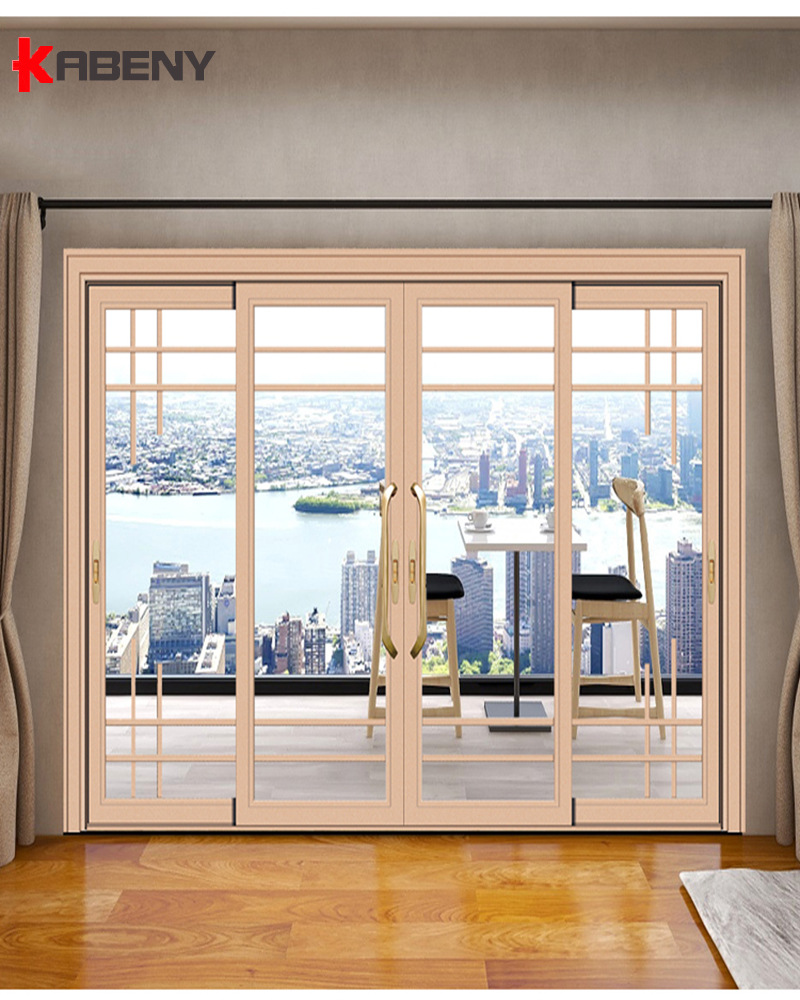 直销钛镁铝合金推拉门黑色窄边中空门厨房移门阳台客厅玻璃门定制