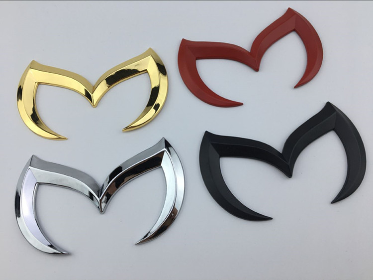 适用于马自达蝙蝠标改装马自达后尾标金属标志改装车标个性车贴