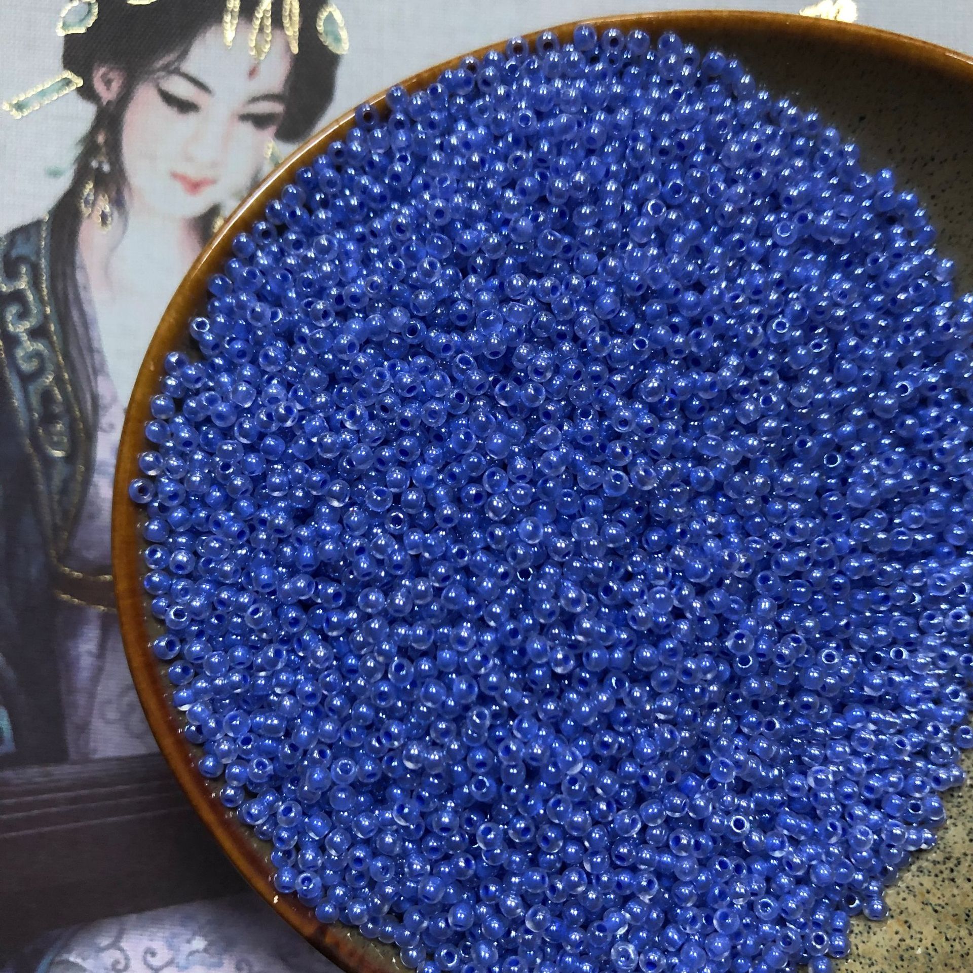 国产高优2mm奶油果冻小米珠小包装50克批发 发簪流苏手工diy材料