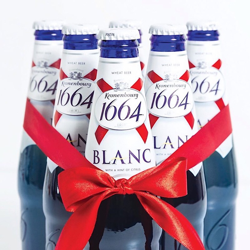 1664啤酒原味白啤酒330ml*24瓶法国克伦堡凯旋小麦白啤酒整箱批发