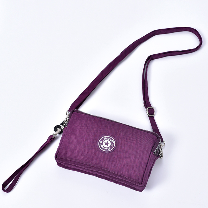 Popular Zipper Coin Purse Mobile Phone Women's Bag Messenger Bag Women's Mobile Phone Bag Travel Three-Layer Zipper Wallet Wholesale