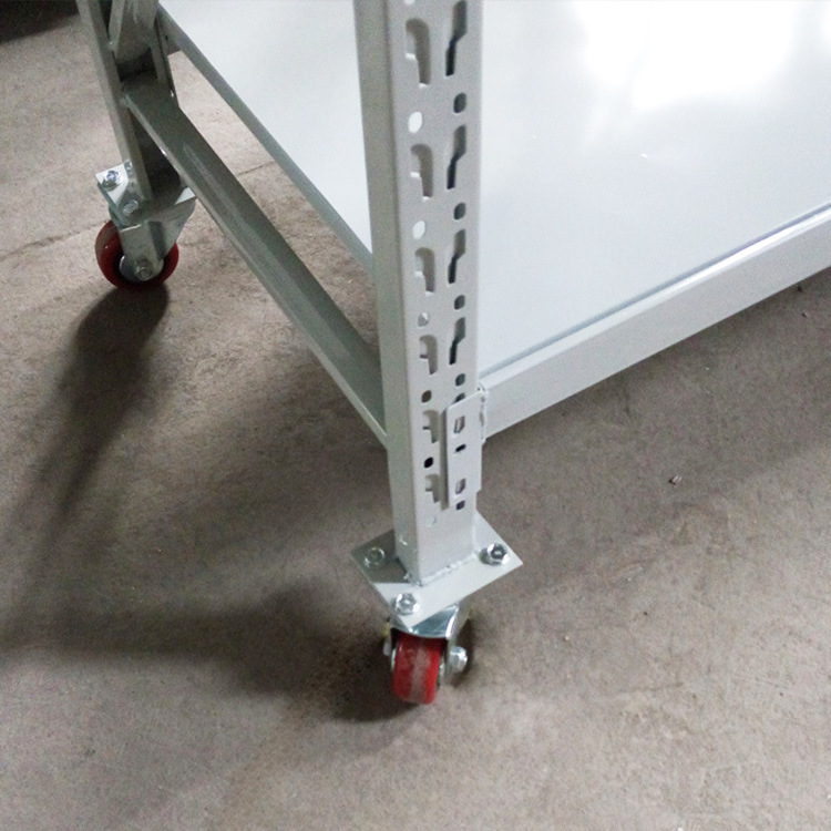 上海直销轻型带轮货架中型带轮子可移动货架配备万向刹车轮子