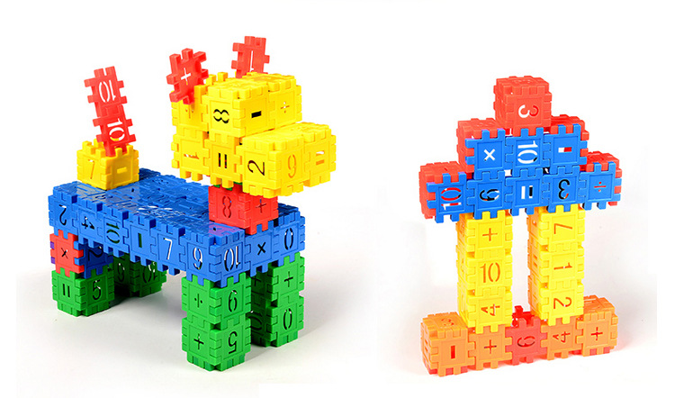 儿童数字方块 数字插块积木男孩拼装益智玩具拼插智力拼图按斤