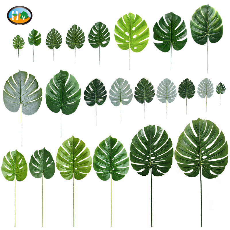 Artificial Turtle Back Leaves Green Plant Accessories Leaves