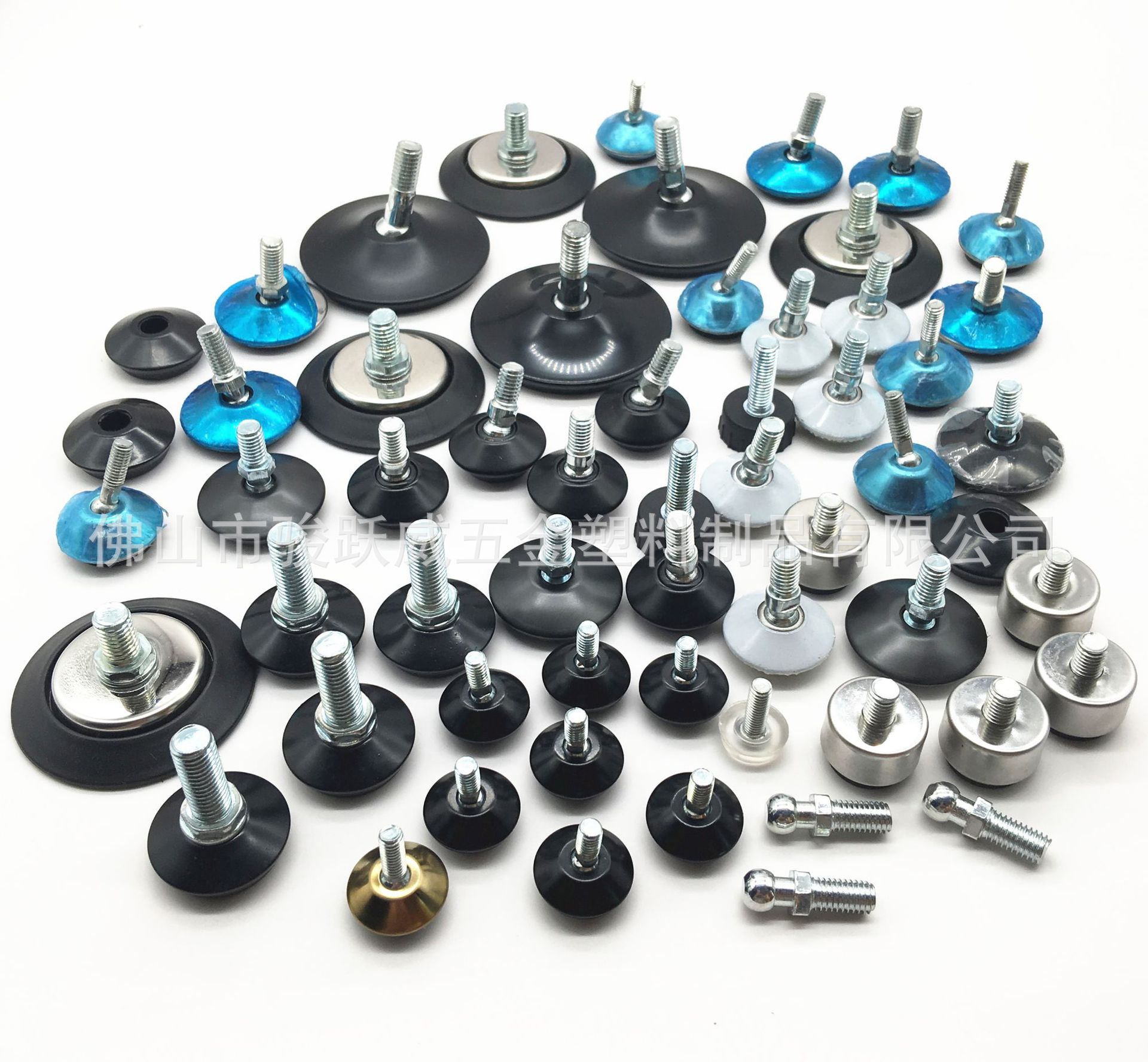 70*m8 m10不锈铁钢盖调节脚垫理发店圆形椅子桌椅可调整高低垫脚