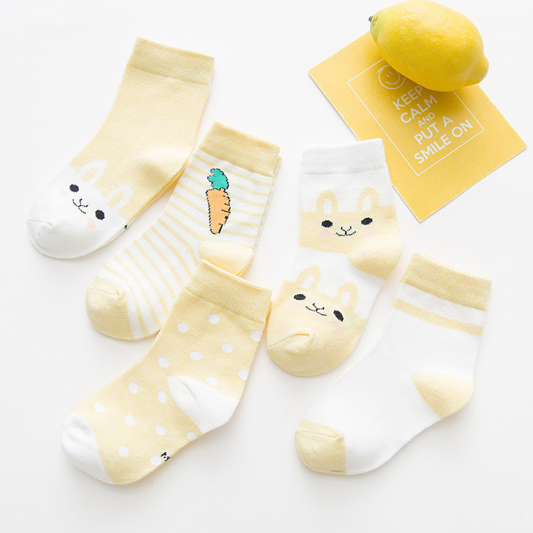 Autumn and Winter Children's Socks Pure Cotton Spring and Autumn Four Seasons Tube Socks Boys and Girls Baby Middle and Big Children Primary School Students Socks Generation Hair