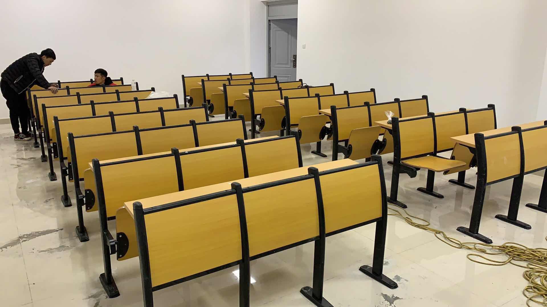 中领阶梯教室学校课桌排椅大学报告厅会议室礼堂钢材框架座椅定制