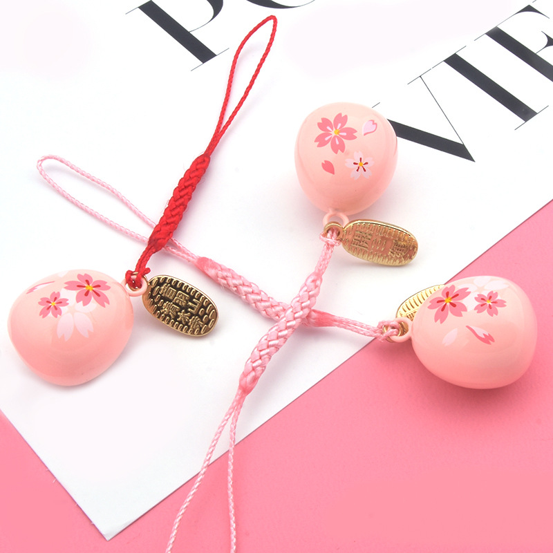 现货日本水琴铃 清水寺樱花铃铛 不倒翁粉色水音铃