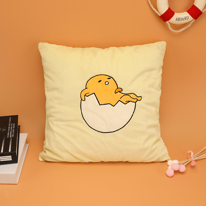 卡通懒蛋蛋水晶超柔抱枕枕套 地摊货源办公室背垫毛绒玩具礼物