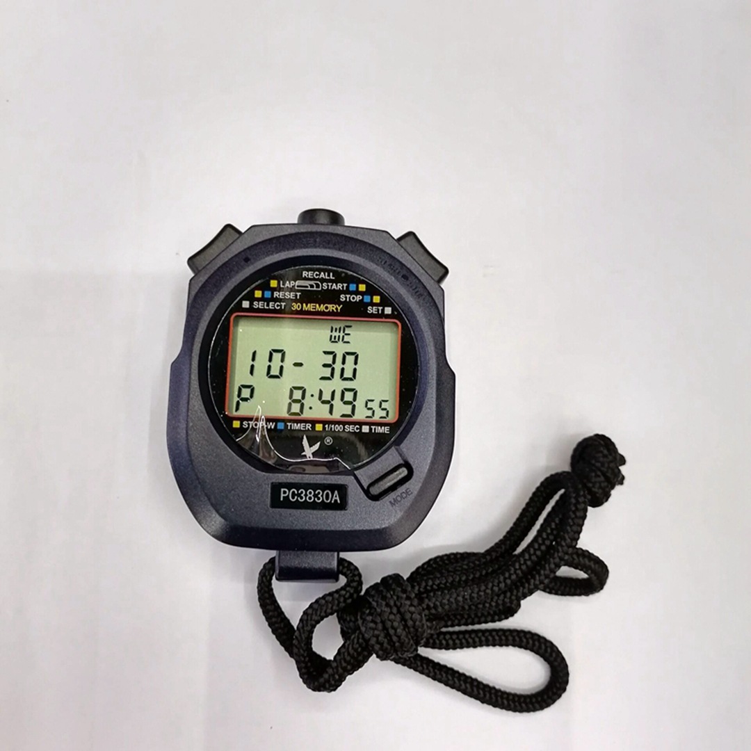 厂家供应天福牌秒表计时器30道运动机械秒表pc3830a印刷logo