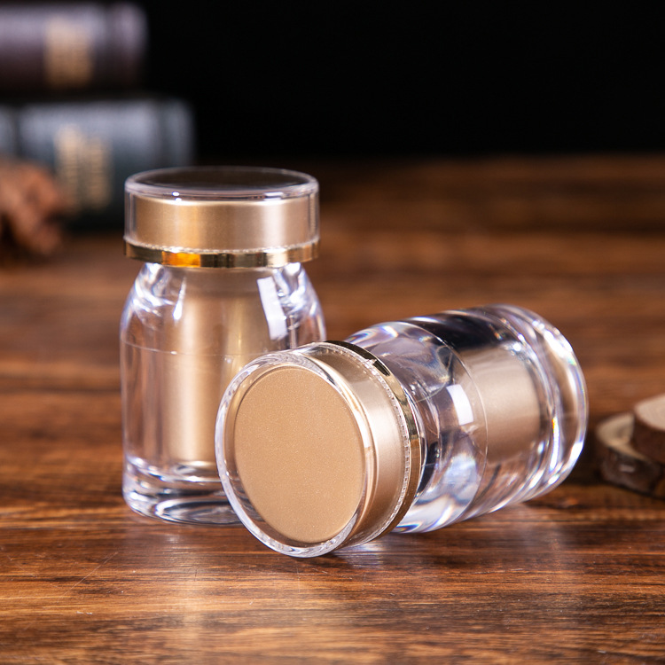 透明带内胆亚克力瓶保健品瓶子避光胶囊药瓶密封食品罐塑料包装瓶