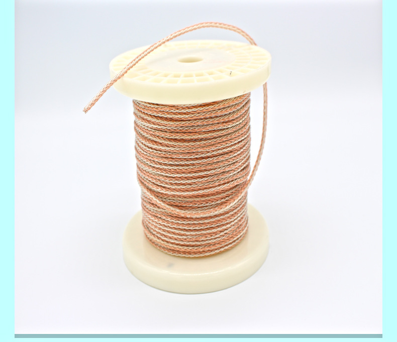 单晶铜8股编织线diy头戴机升级线音频线diy编织hifi耳机屏蔽线材