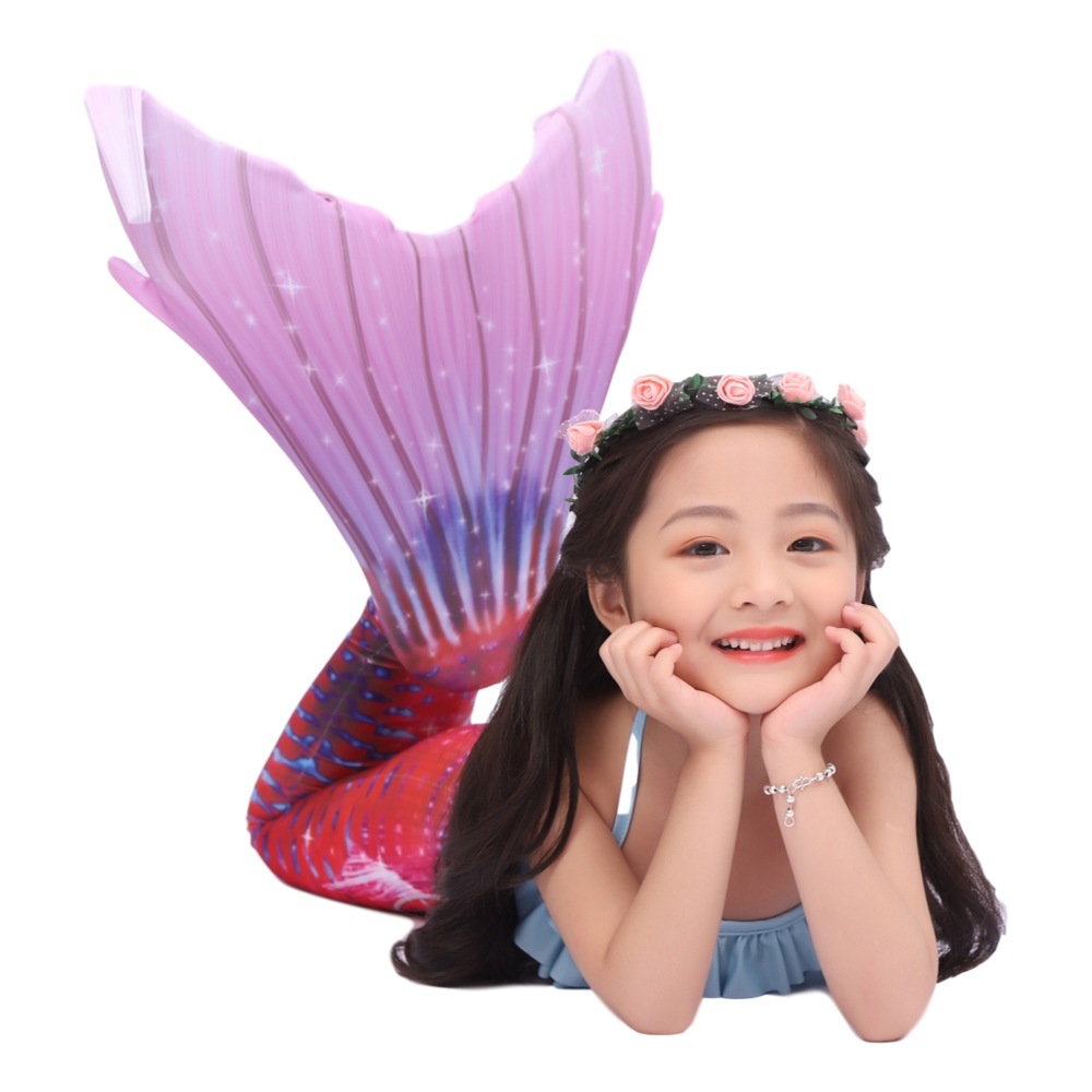 儿童美人鱼泳衣美人鱼抹胸鱼尾巴女童公主裙服装