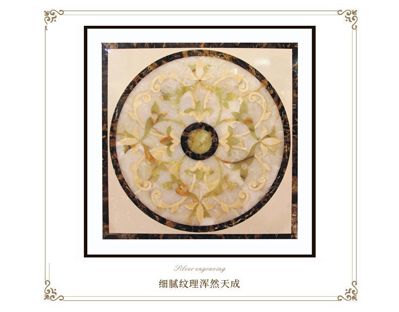 定制批发瓷砖拼花地砖 玄关拼花祥云水刀拼图 门厅拼花水刀加工