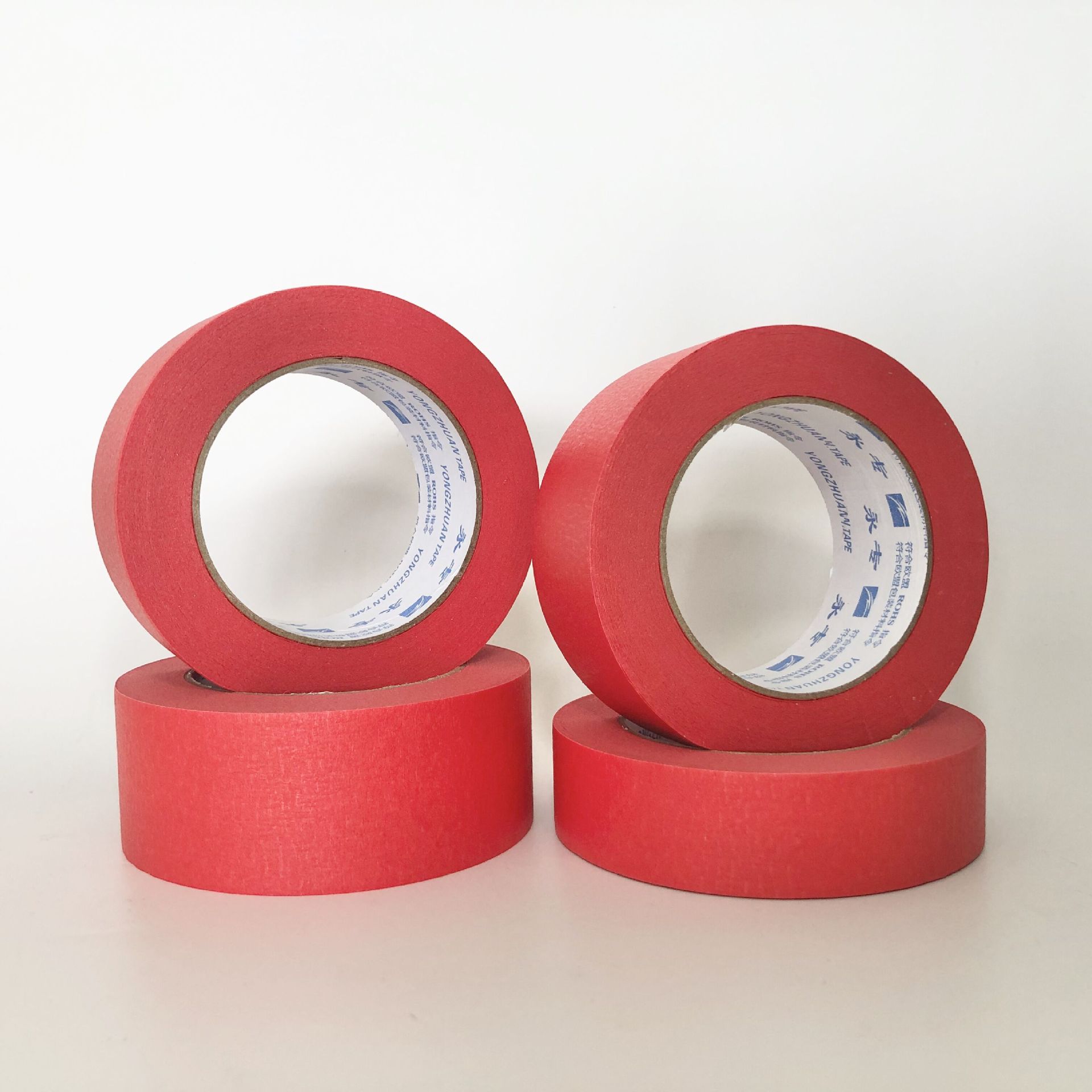 红色美纹纸胶带 装修喷漆遮蔽美术分色diy装饰纸胶带厂家定制批发