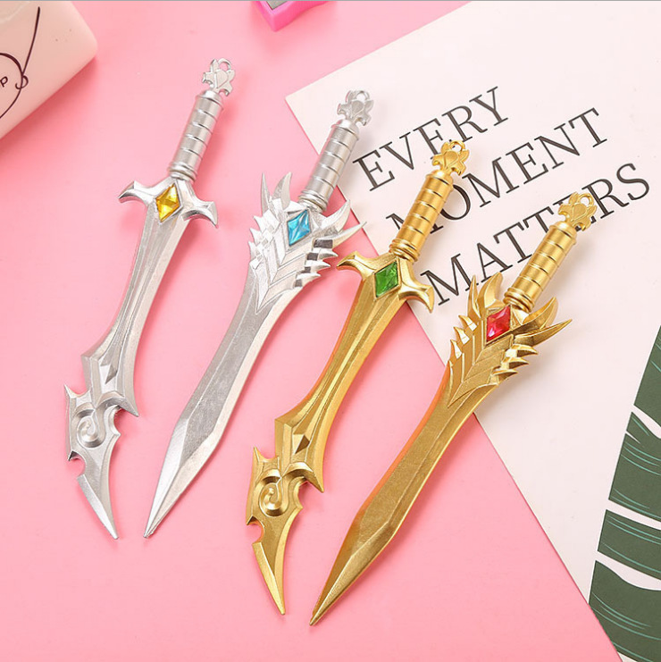新款宝剑造型笔 可爱复古兵器笔 卡通学生奖品礼物宝刀水性笔