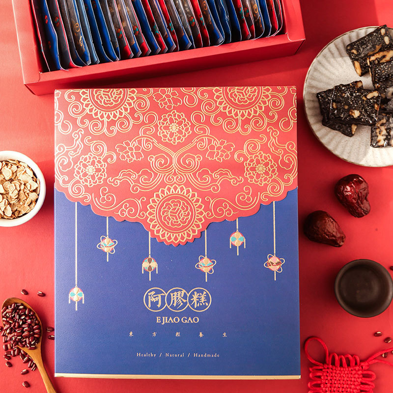 宫廷风阿胶糕包装盒一斤雪花酥固元膏礼盒空盒手工阿胶膏礼品盒子