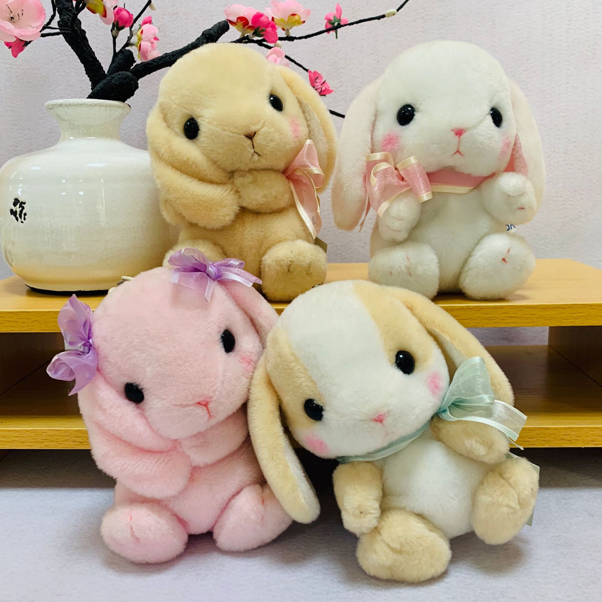 amuse可爱玩偶垂耳兔子钱袋公仔造型毛绒玩具 兔子零钱包娃娃批发