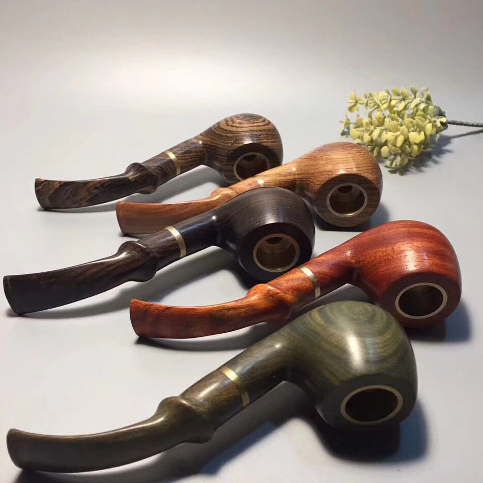 黄花梨木质烟斗可循环过滤烟斗送长辈父亲节礼物烟嘴厂家直销
